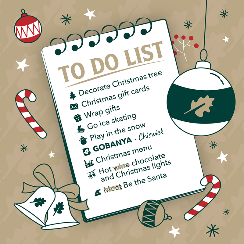 A complete Christmas to do list - Banya No.1 - Chiswick