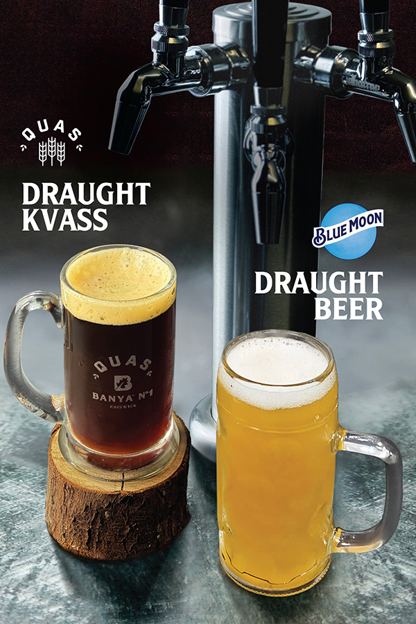 Draugt beer and kvass - Banya No.1 – Chiswick – Spa and Lunch London