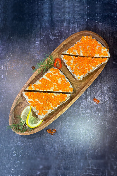 Salmon caviar canapé - Spa - Banya No.1 Chiswick