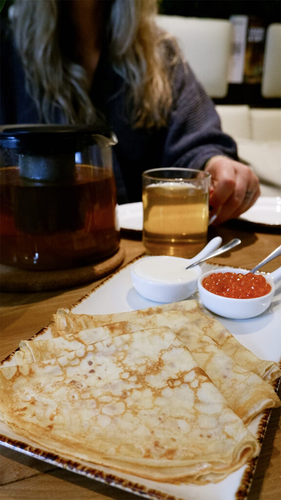 Pancakes with caviar - Banya No.1 - Chiswick - West London