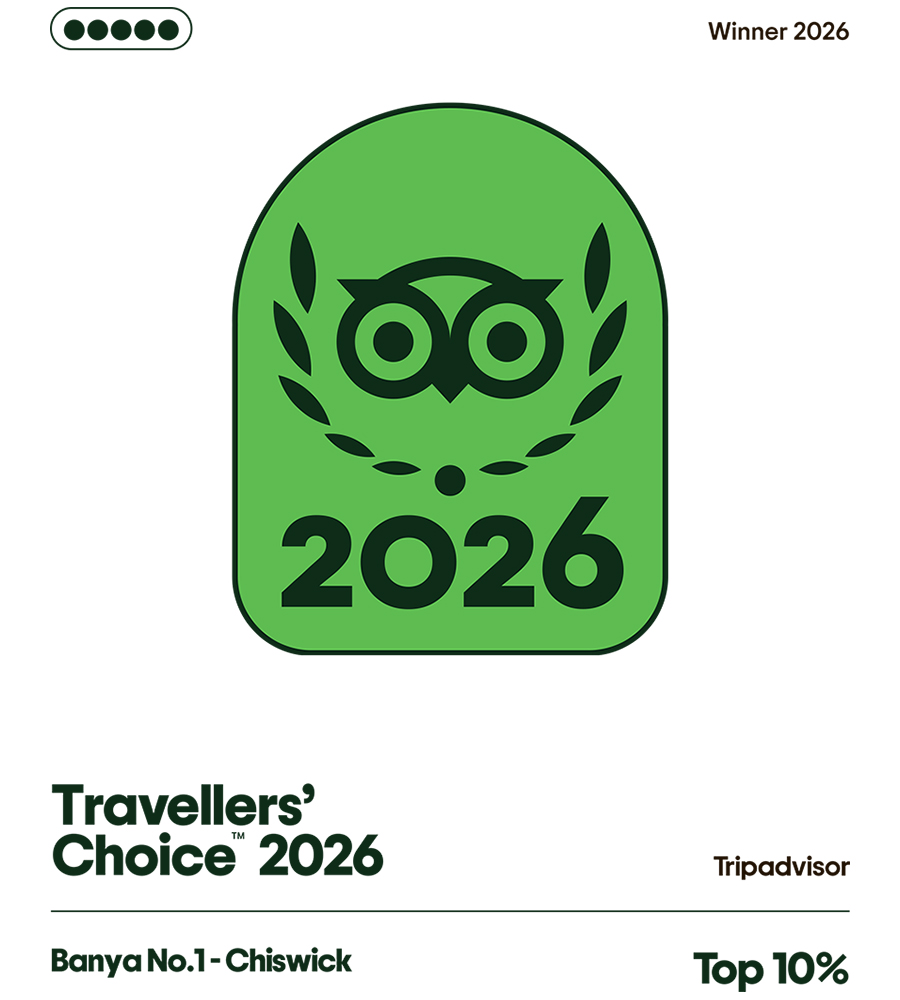 Tripadvisor Travellers’ Choice Award 2026 | Banya No.1 - Chiswick